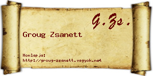 Groug Zsanett névjegykártya
